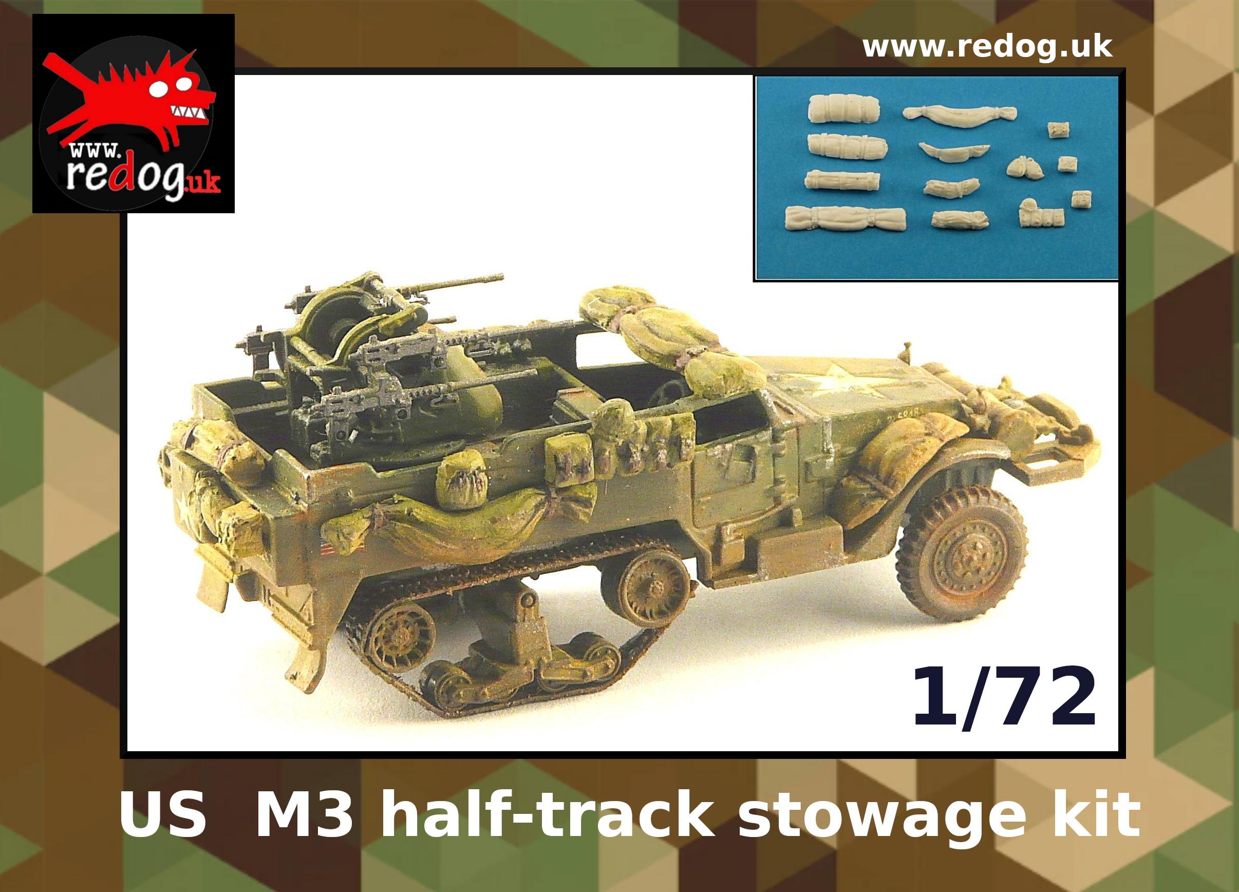 Redog 1:72 - US Half Track  Scale Modelling Stowage - 72ht
