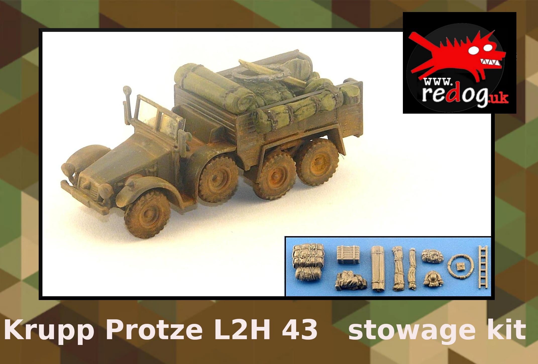 Redog 1:72  Krupp Protze Truck  Scale Modelling Stowage  kit - 72prtz