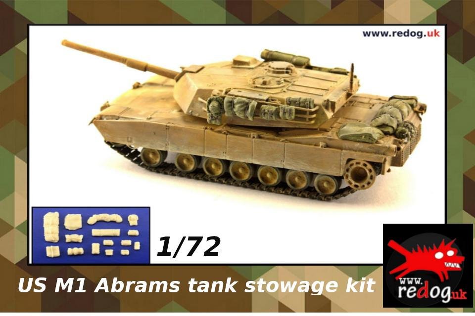 1:72 Stowage Kit for M1 Abrams Tank Military Scale Model.- 72abm