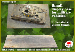 Redog 1/35 Small display base for military vehicles model kits /U6