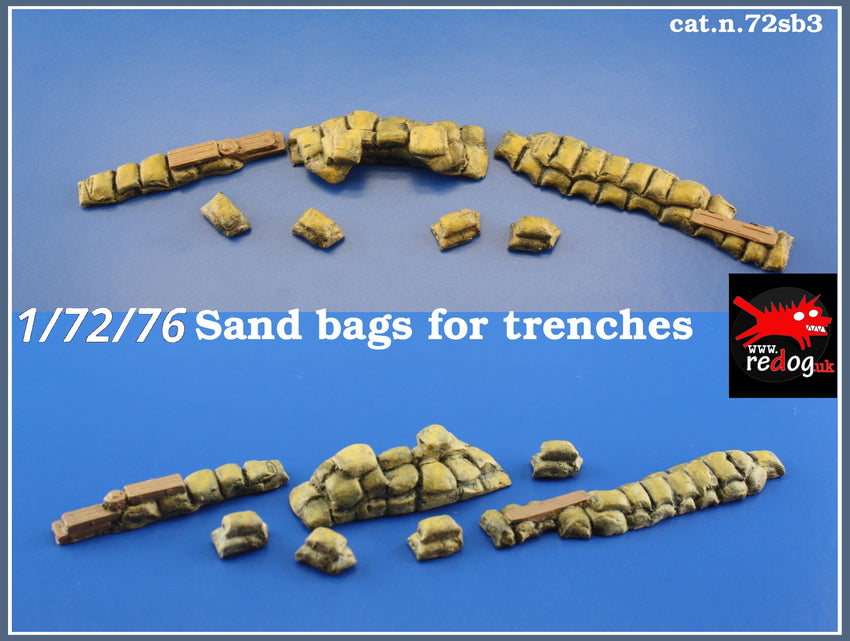 1/72 Sandbags Trenches /  Diorama accessorises /72sb3