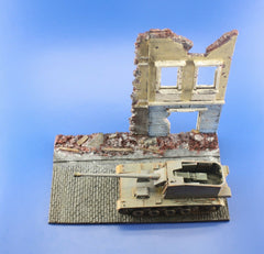 1/72 Scale Model Display Base Diorama Ruined Building /D17 - redoguk