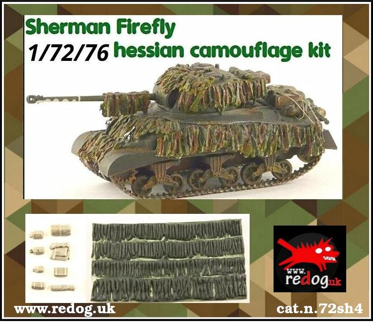 1:72 Sherman Firefly MKV  Stowage and Hessian Camouflage Strips Kit/ S4