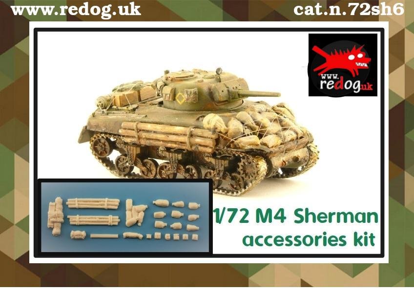 1:72 M4 Sherman Scale Model Stowage  / Accessories set - 72Sh6