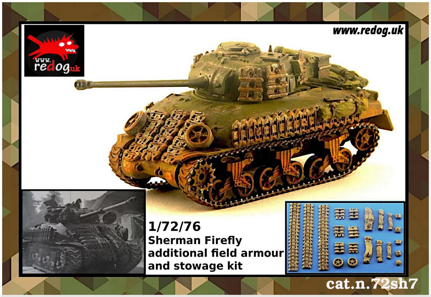 1:72:76 Sherman Firefly Additional Armour Tank Scale Model Stowage Kit /Sh7