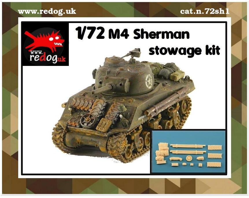 1:72  US M4 Sherman Stowage Kit Accessories Sh1