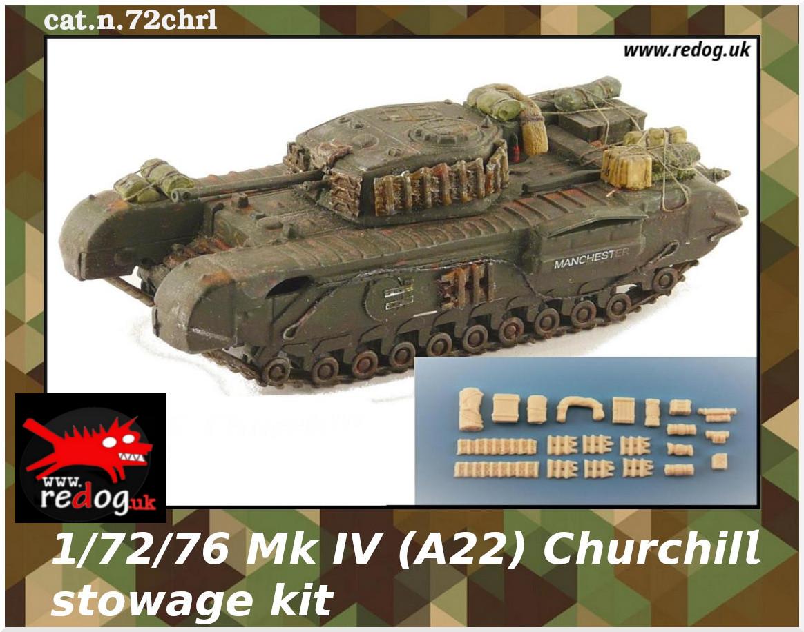 Redog 1:72 Churchill Tank Military Scale Modelling Stowage Diorama Accessorises