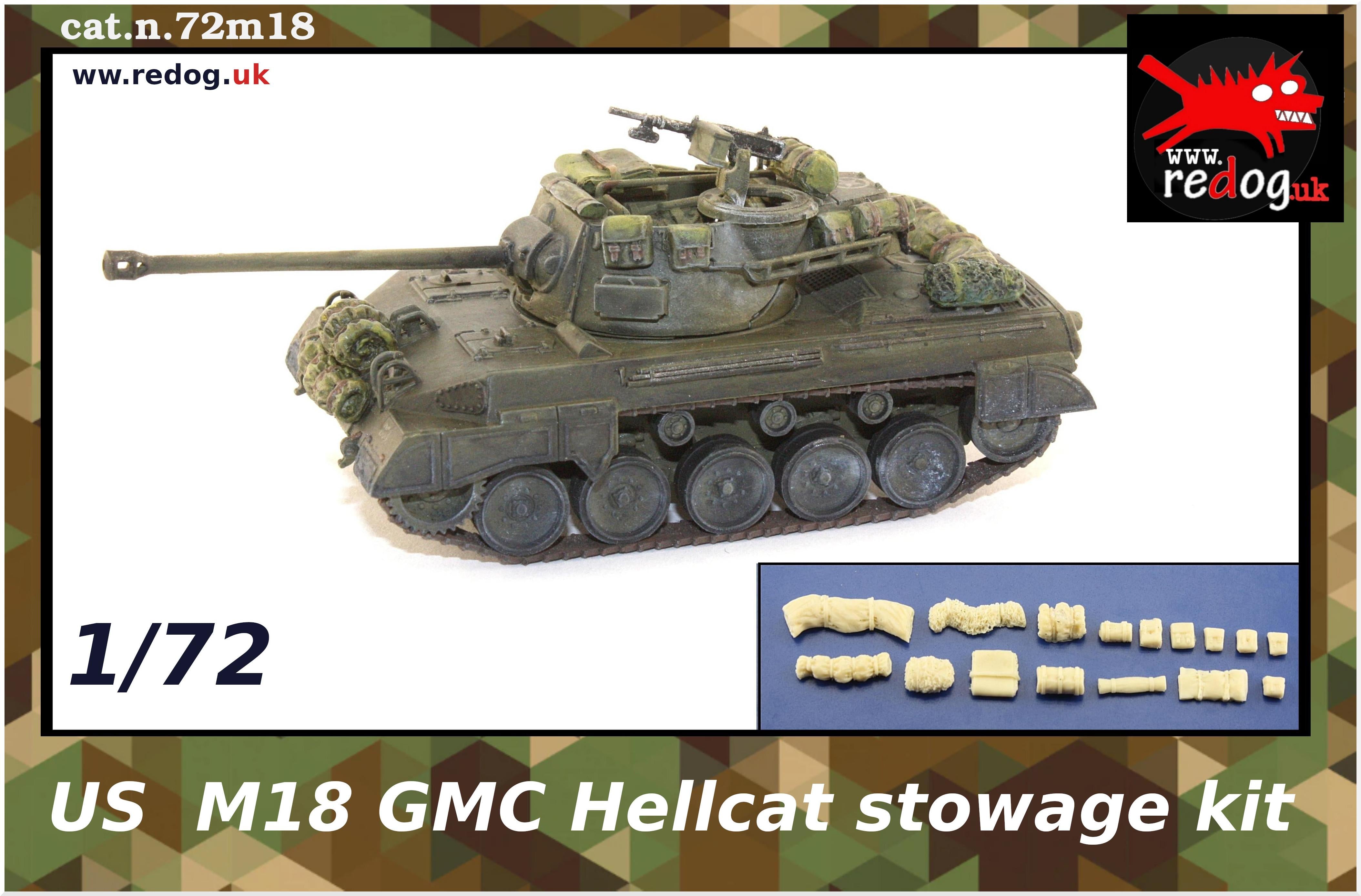 1/72 US M18 GMC Hellcat Tank Military Scale Model Stowage Kit Diorama Accessories