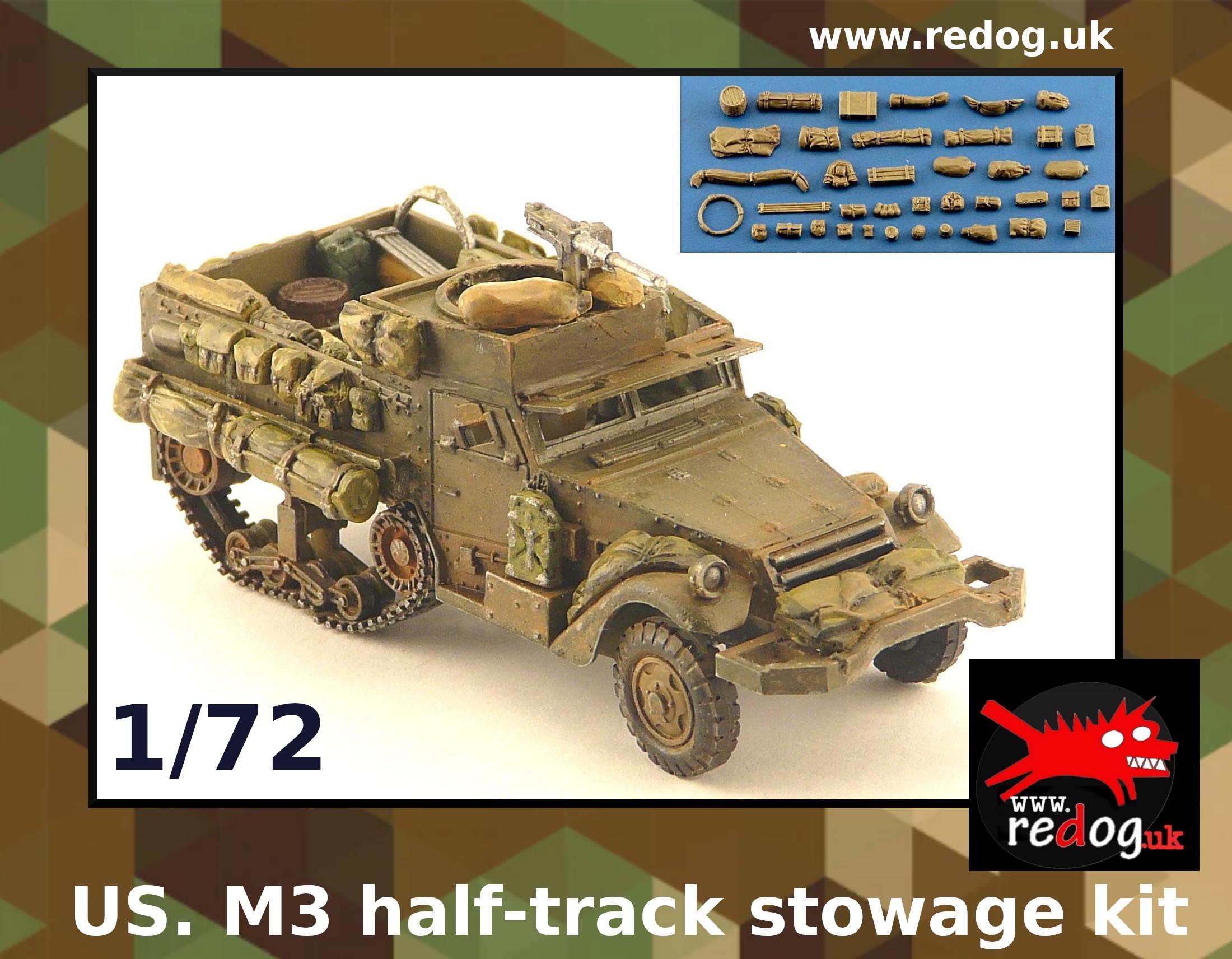 1/72 M4 US Half Track Overloaded   Scale Model Stowage Kit /hto