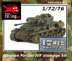1:72 -  Panzer IV Ausf F2 Tank  Scale Model Stowage  set - 72pz4f