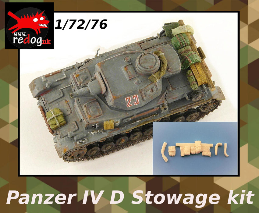 1/72 Panzer German IV Ausf. D Tank  Scale Model Stowage  set - 72pz4d