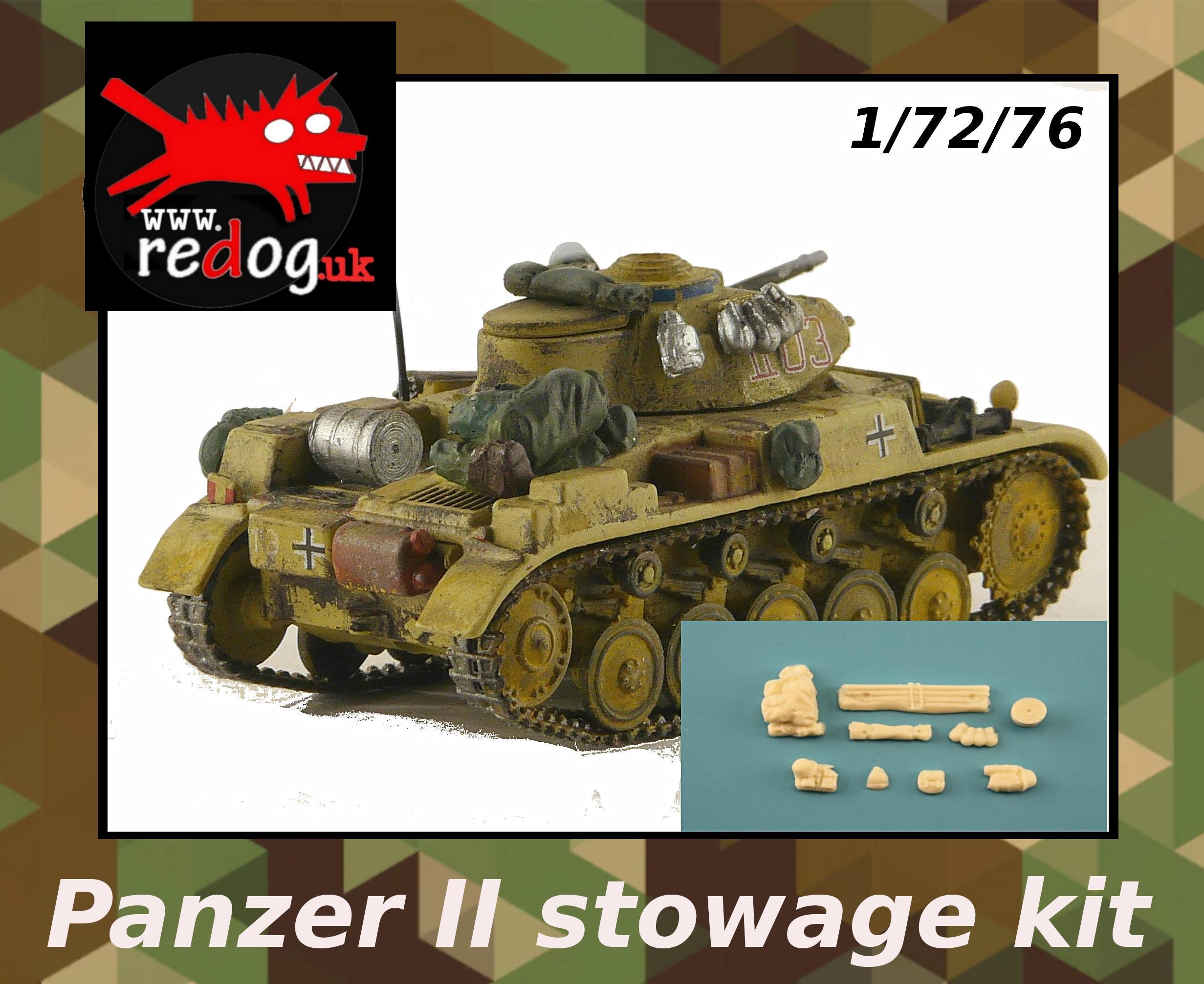 Redog 1:72  Panzer II Stowage  set.
