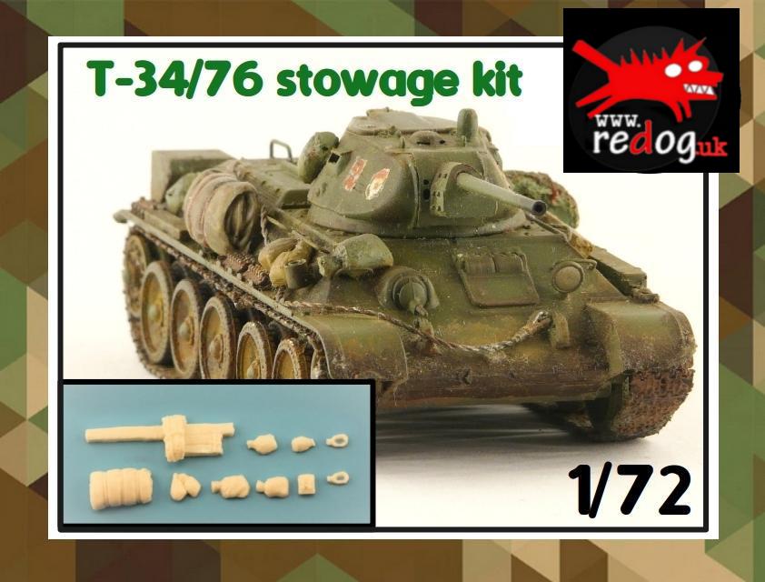 1:72 T34 Soviet Tank Military Scale Model Stowage Kit Diorama Accessories