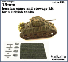 15mm 1/100th Hessian Strips and stowage kit / Flames of War, Team Yankee 2