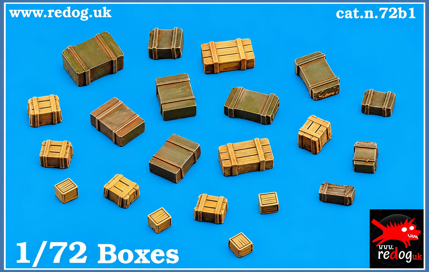 1:72 Redog - Military Boxes Set Scale Modellin / Diorama Accessorises /B1
