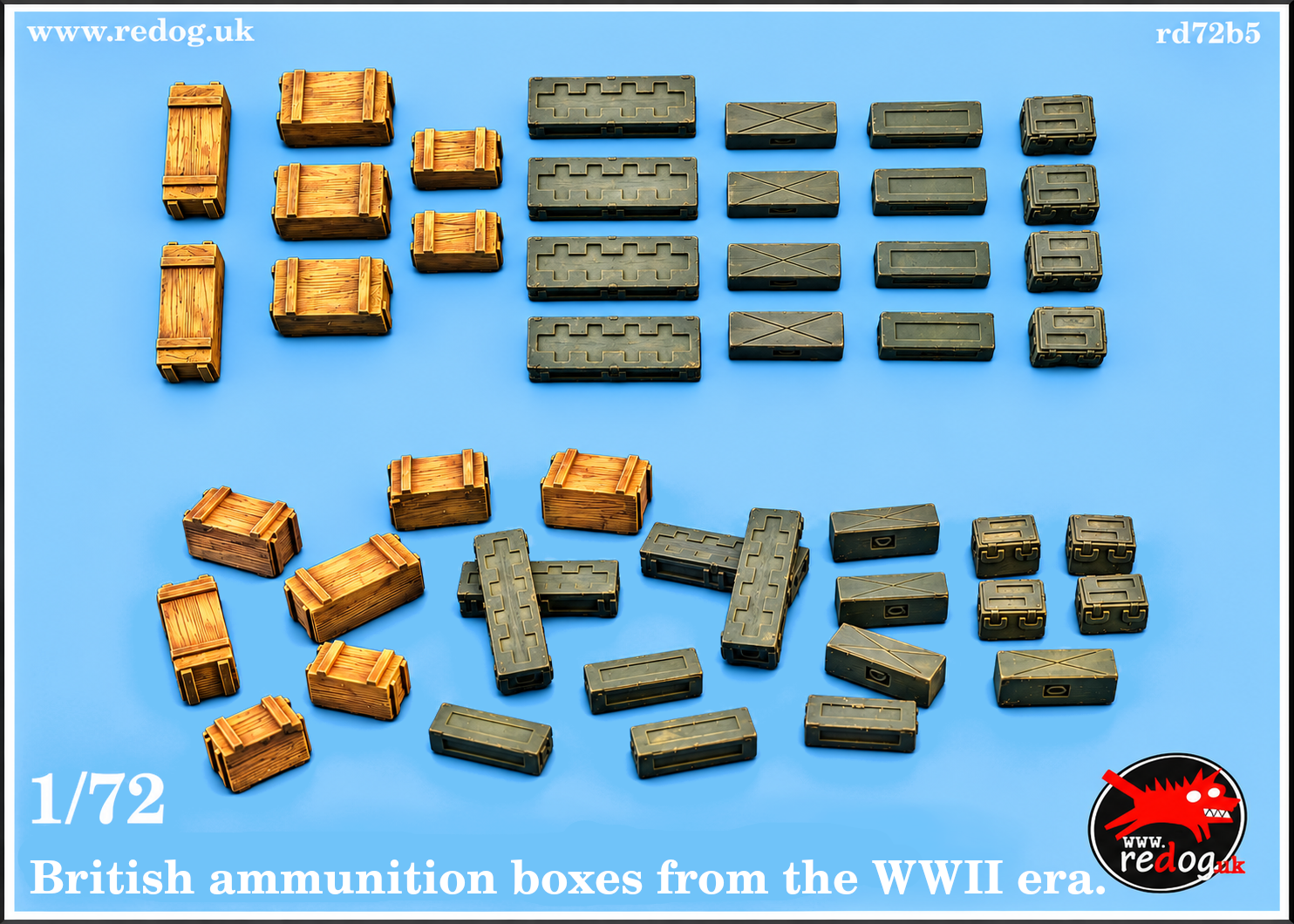 1:72 Redog - WWII British ammo boxes. / b5
