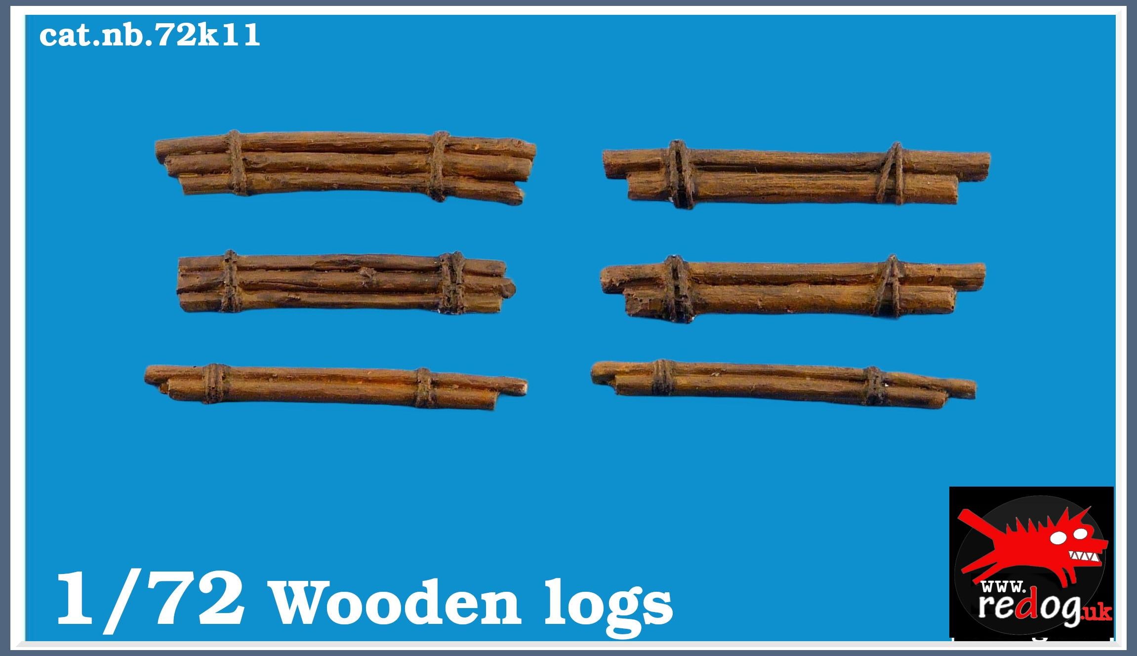 1:72 or 1:76 -  Wooden Logs For Scale Model Vehicles Accessories Dioramas