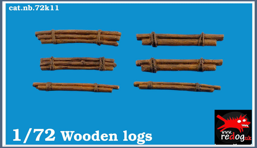 1:72 or 1:76 -  Wooden Logs For Scale Model Vehicles Accessories Dioramas