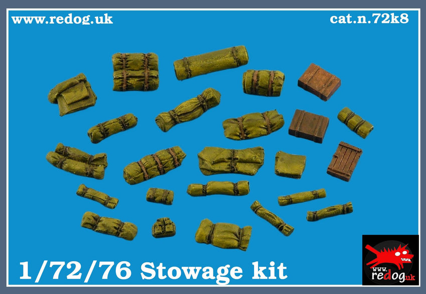 1:72 or 1:76 -  Military Scale Model Stowage Diorama Accessories Kit 8