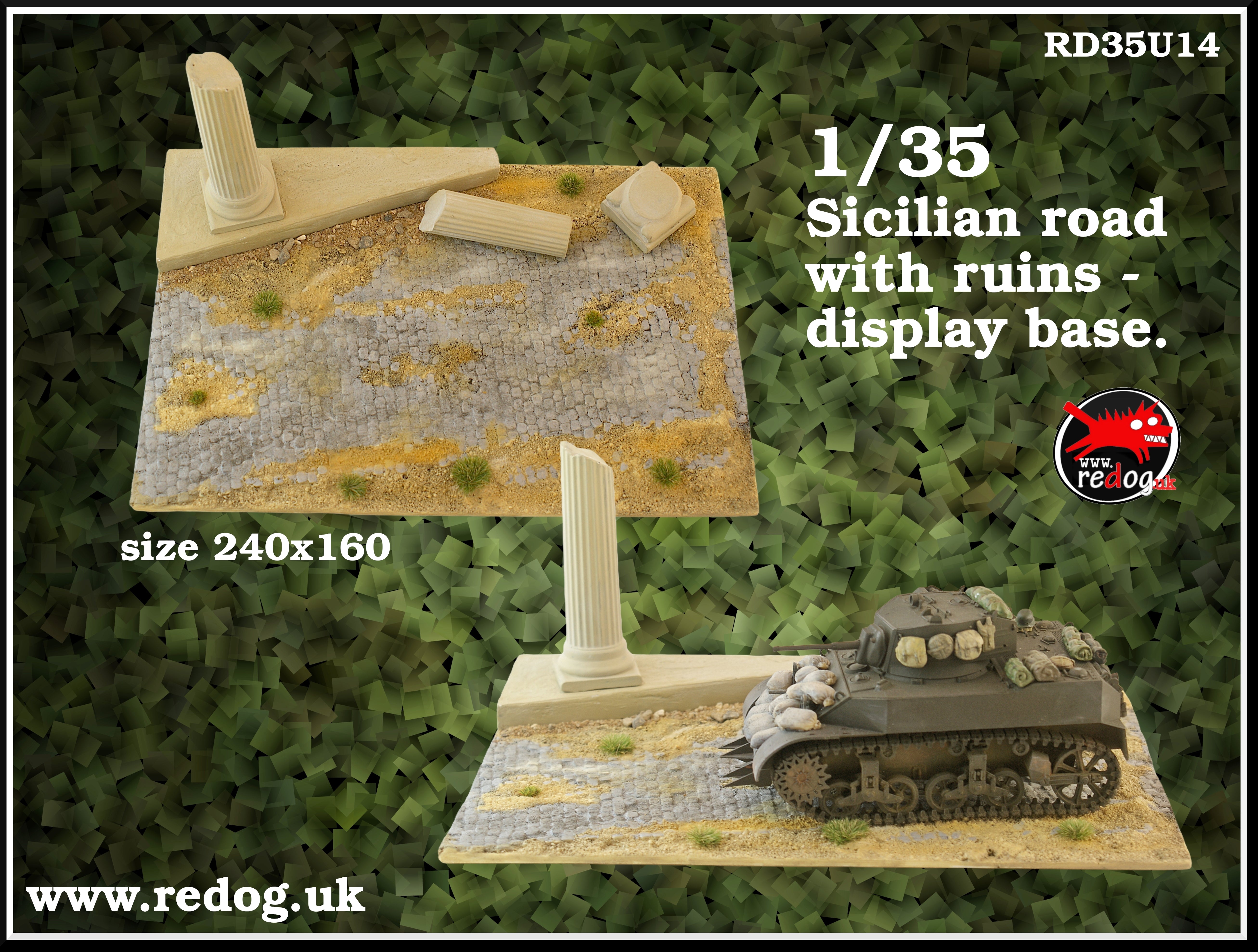 Redog 1/35 Dispaly base / diorama  - African road /u14