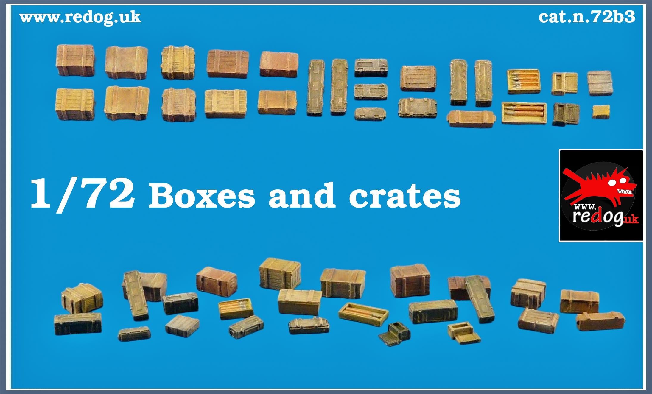 1/72  Crate and Boxes mix set / diorama accessories /72b3