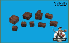 28mm Crates Set - Wargames Scenery  - Warhammer 28bx1