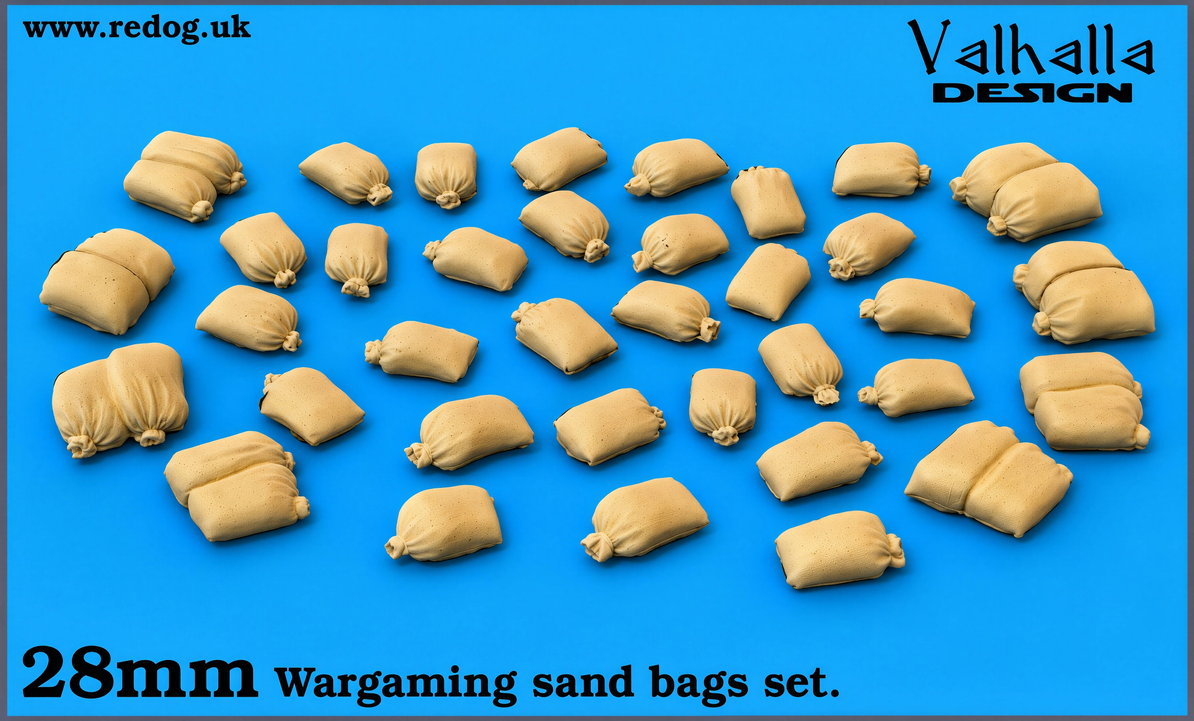 28mm Sand bags set for war games. - large.