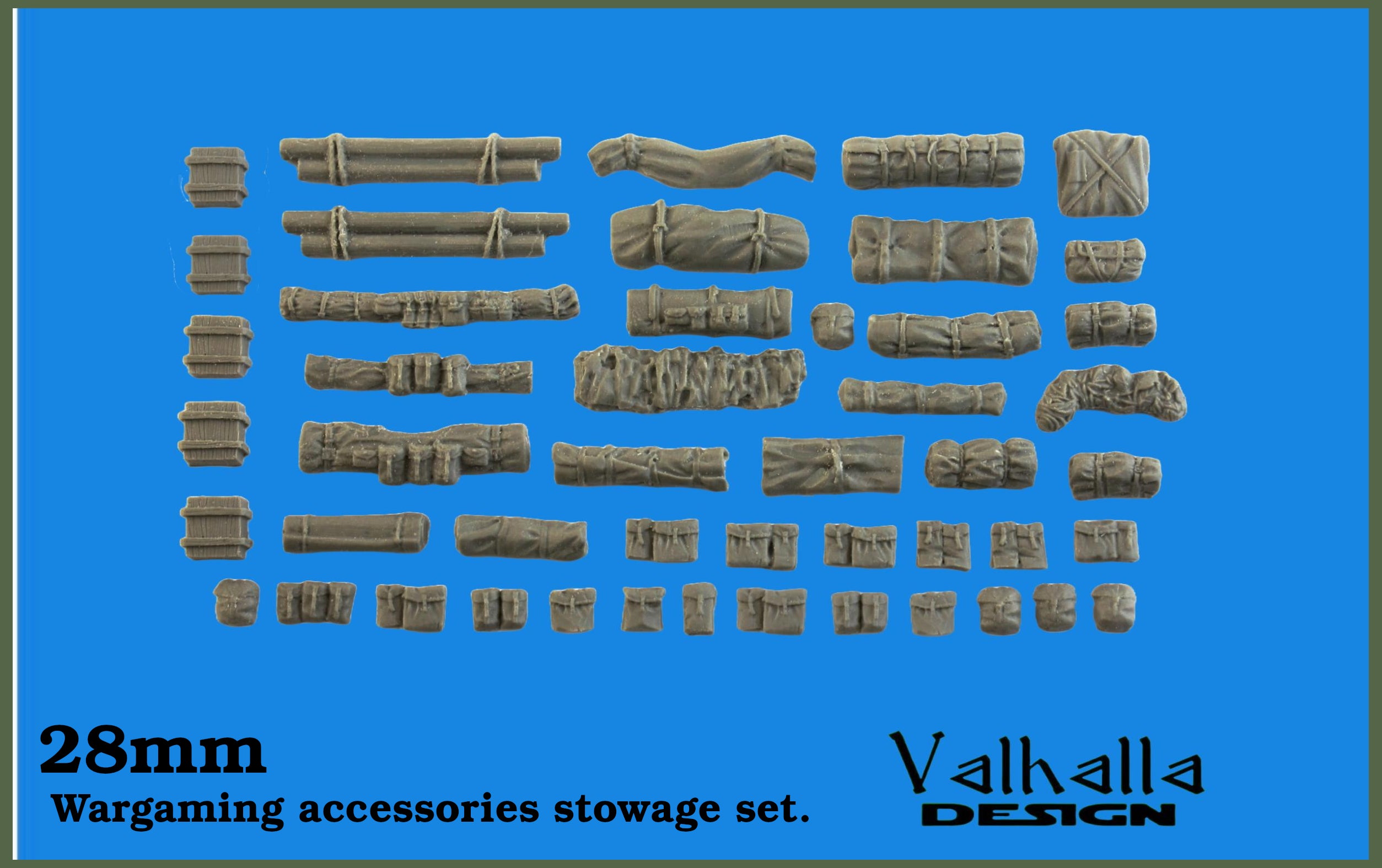 28mm 1/56th Vehicle Stowage  set Bolt action/  War Games Kit  - 40 pieces
