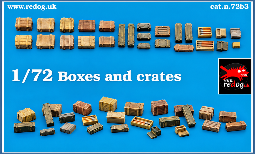 1/72  Crate and Boxes mix set / diorama accessories /72b3