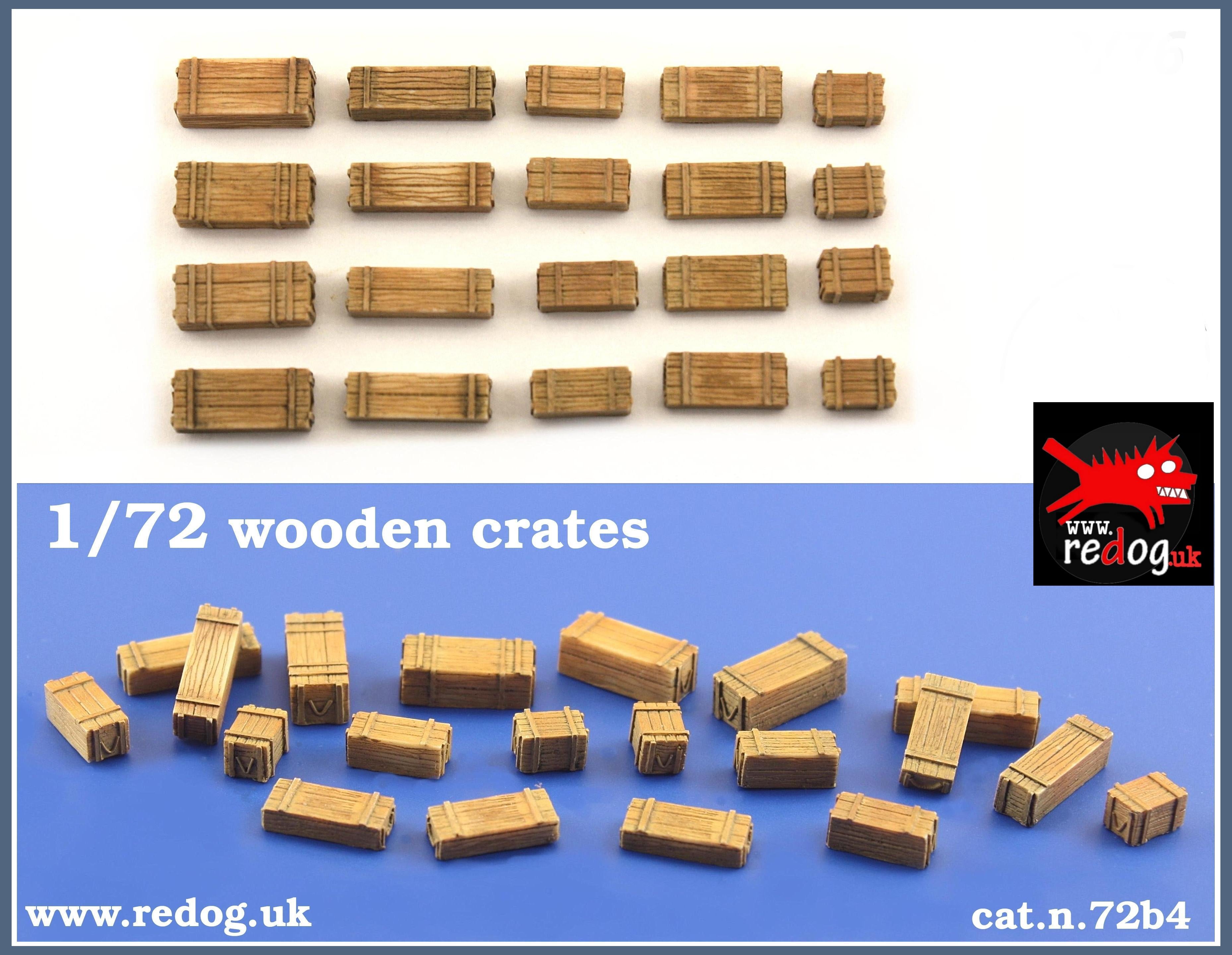 Redog 1:72 Wooden Military Crates Kit  /B4