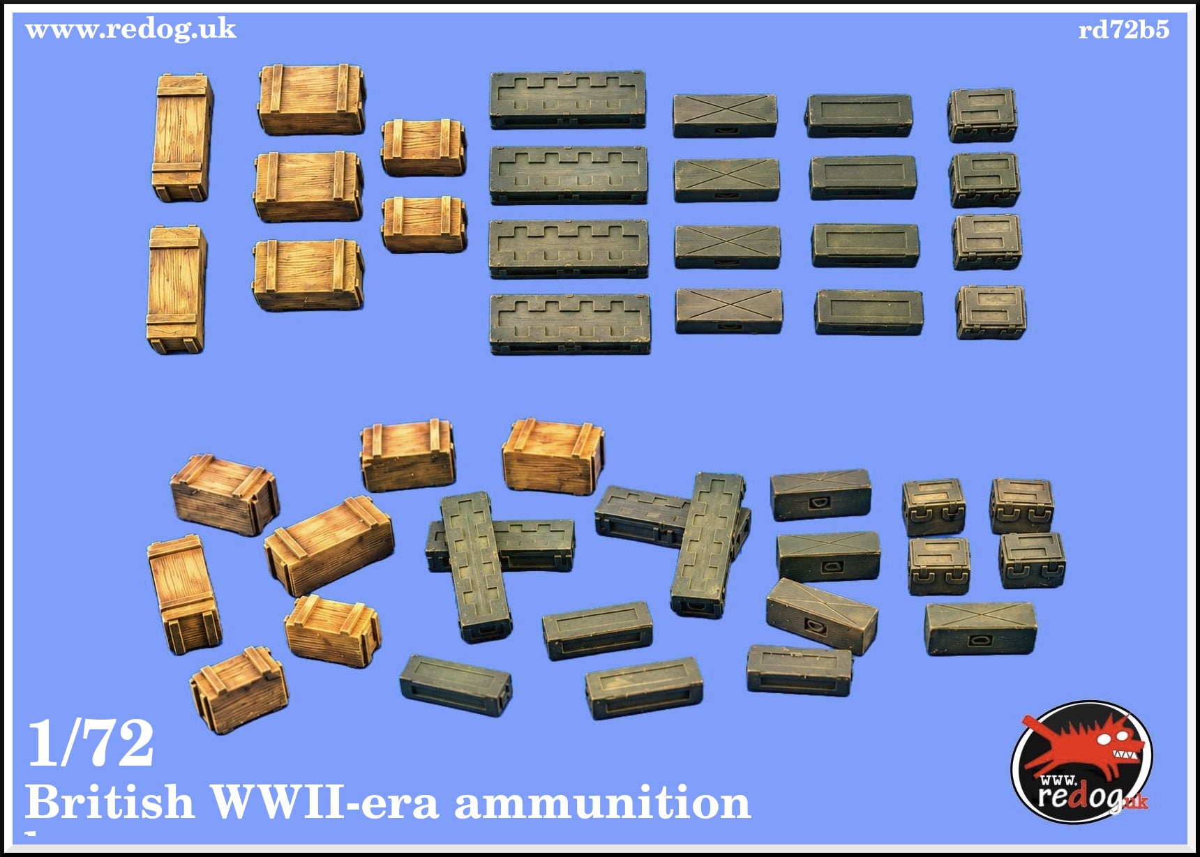 1/72 Redog - WWII British ammo boxes. /72b5