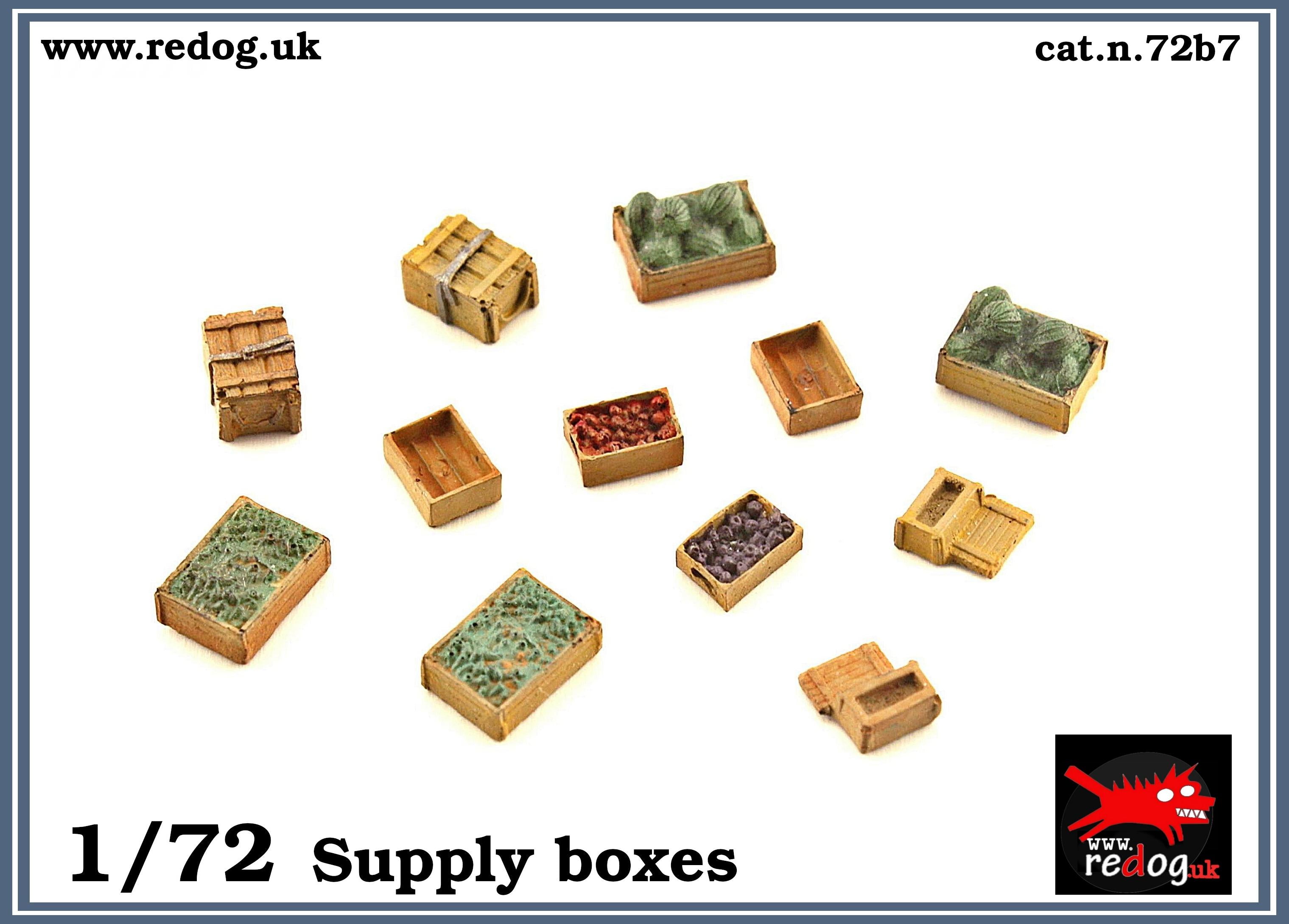 Redog 1:72:76 Food Supply Military Cargo Scale Modelling Stowage Diorama Accessorises