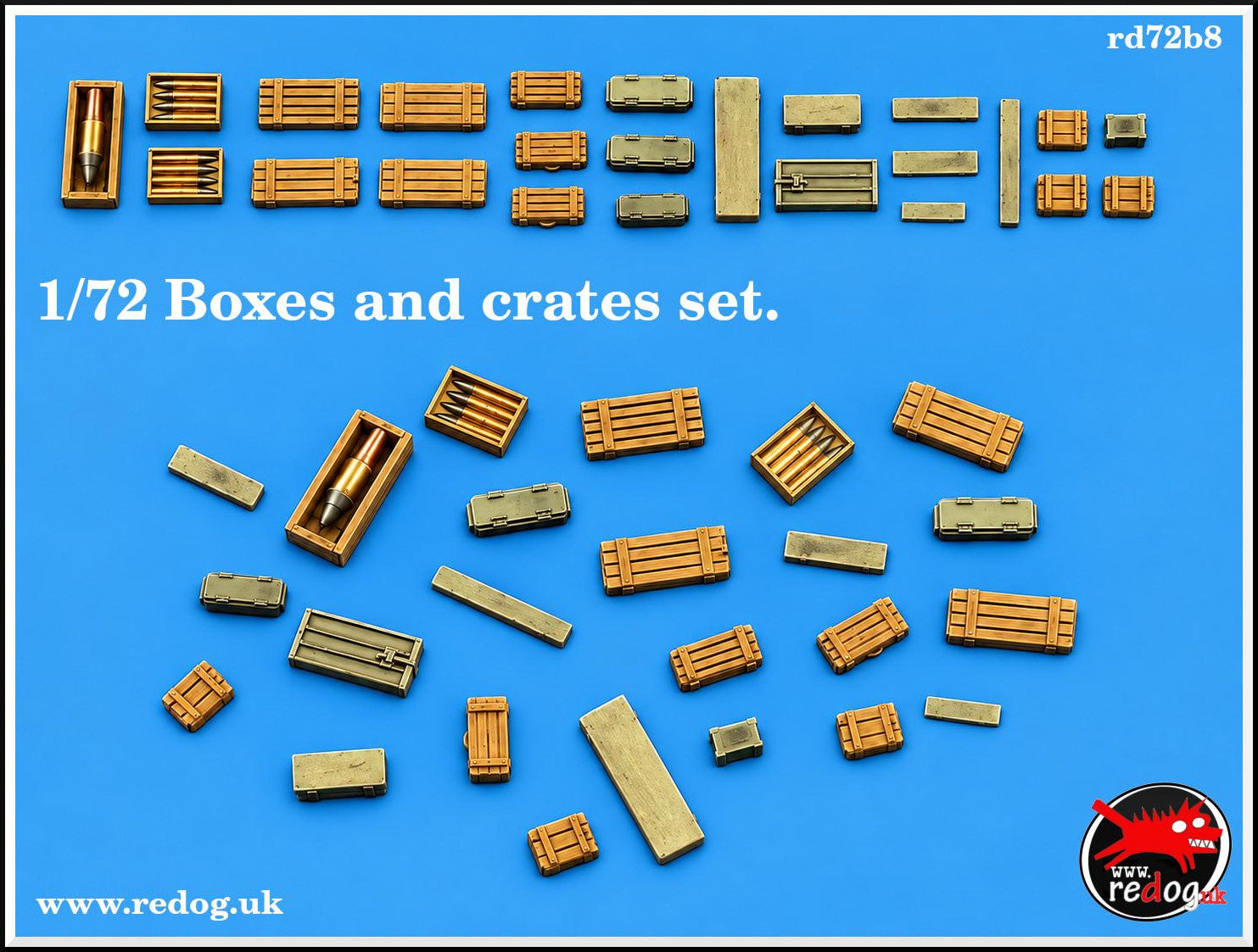 Redog 1:72 Crates and Boxes Kit  B8