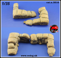 Redog 1/35 Military Sandbags for Trenches Scale Model Resin Diorama Kit /3516