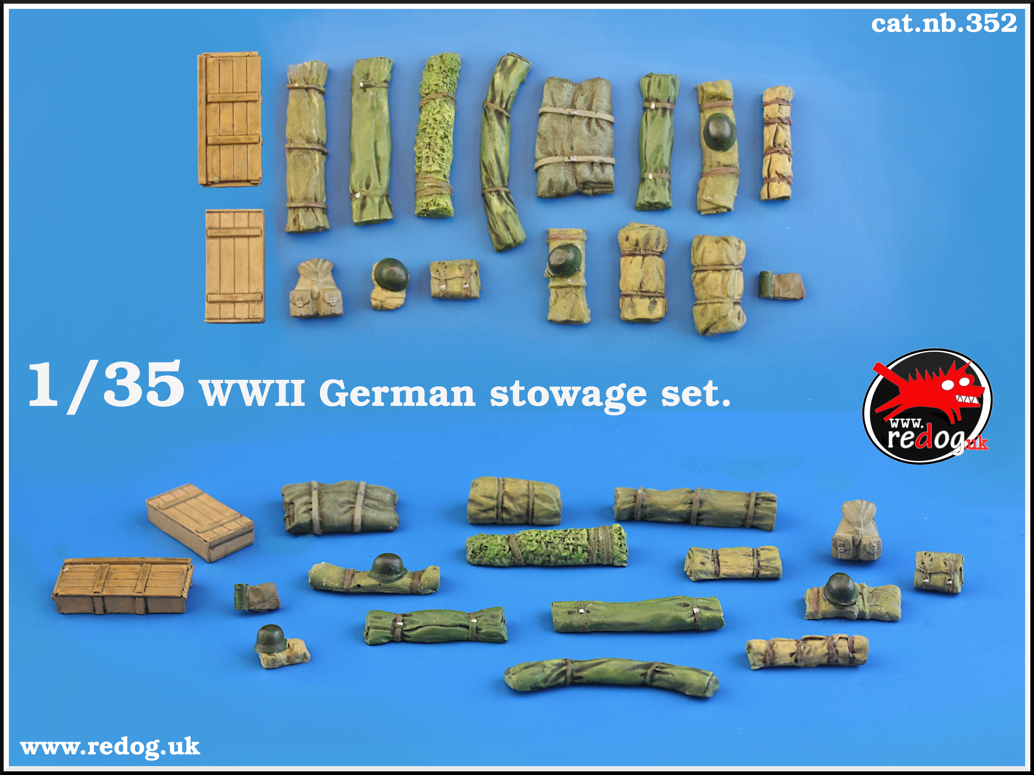 1/35 WWII German stowage set - diorama accessories /352