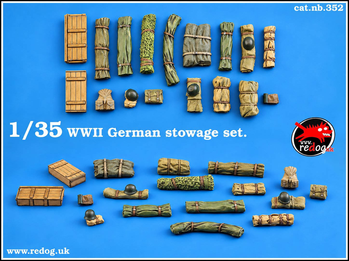 1:35 Redog -  WWII German stowage set - diorama accessories /352