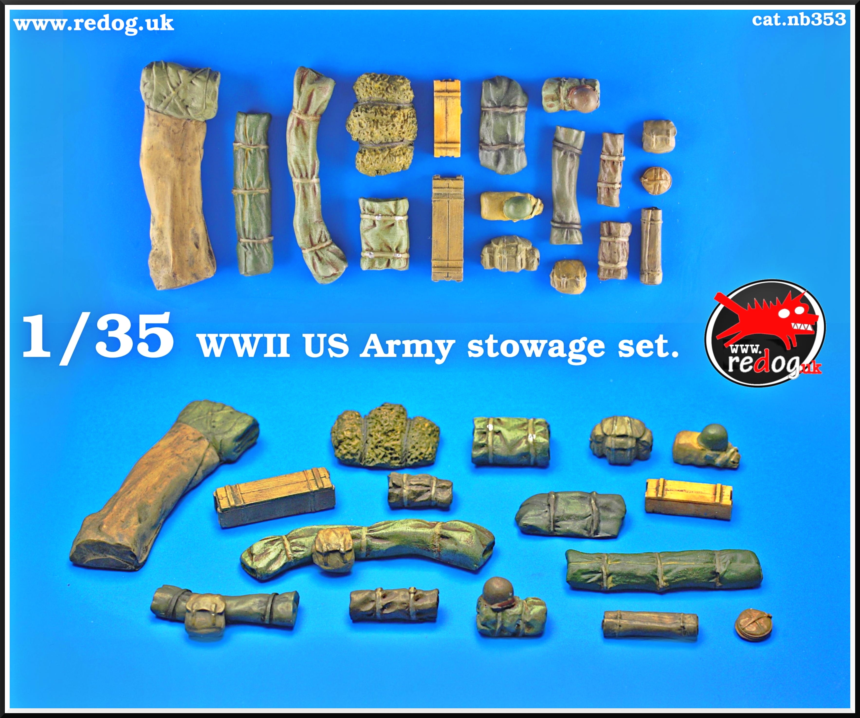 1/35 WWII US Army stowage kit / diorama accessories /353