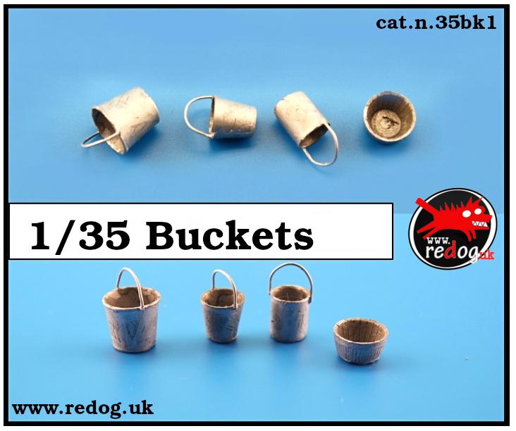 1/35 - Buckets and pots for Scale Model kits /BK1