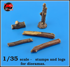 1/35 Damaged pieces of trees - diorama accessories - 3571