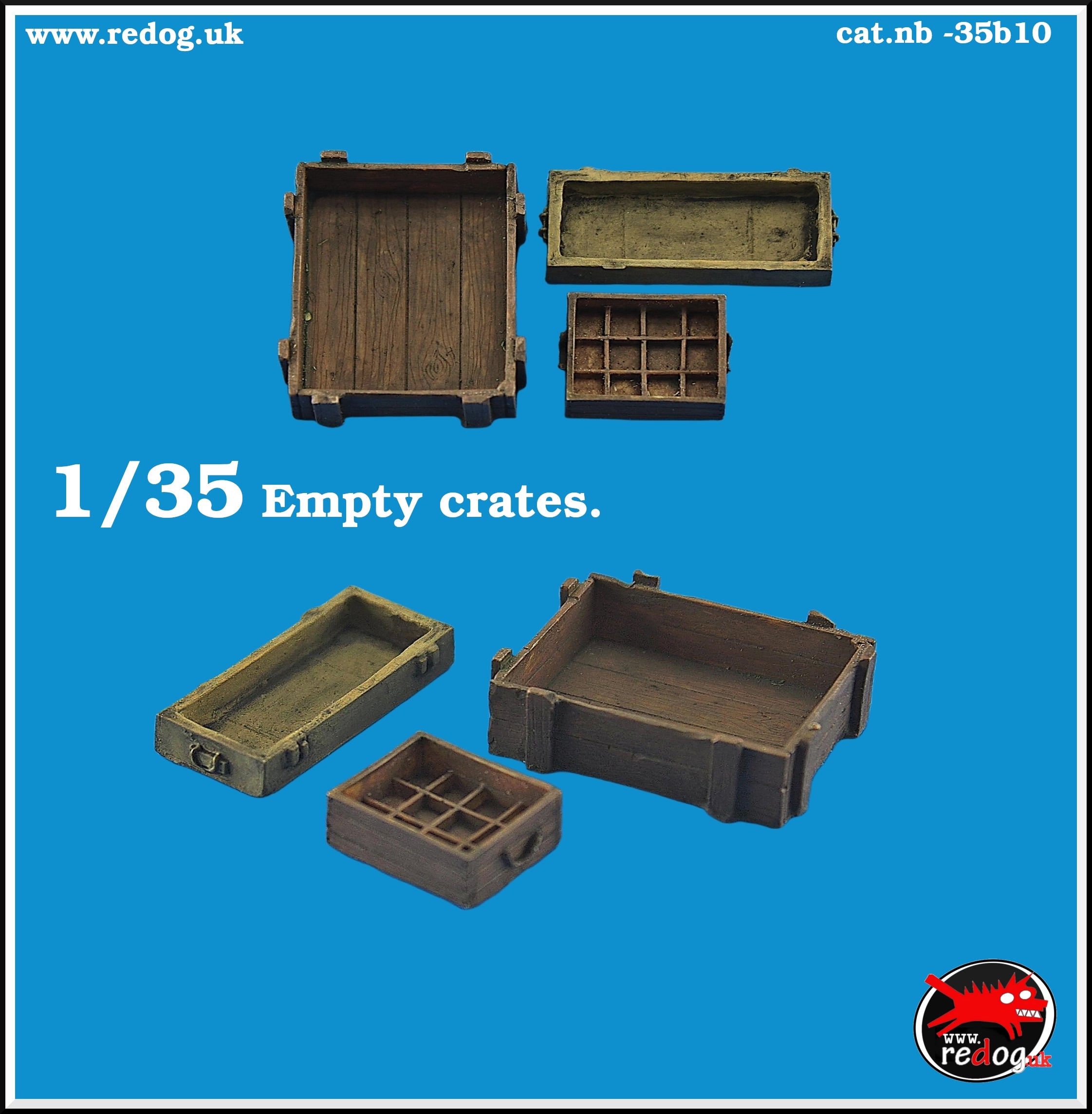 1/35 Redog - Empty crates set of 3. /35B10