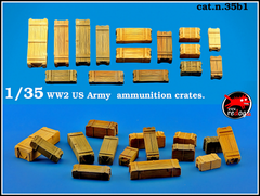 1:35 Redog -  WWII US Army Wooden Boxes - scale models/diorama accessories /35B1