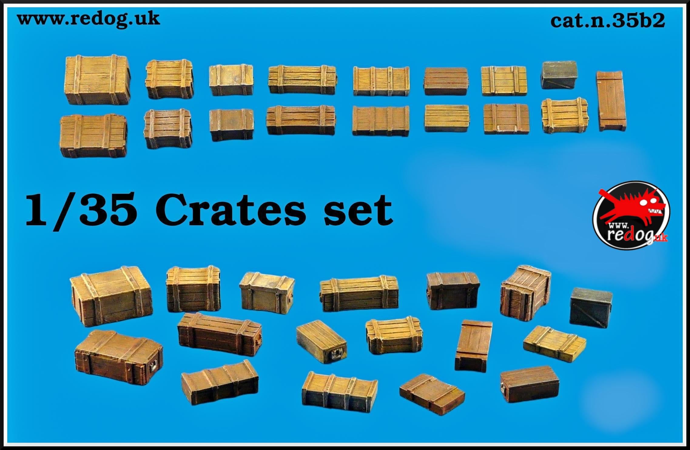 1/35 Boxes and Crates Mix -  Scale Model  -  Diorama Accessories /35B2