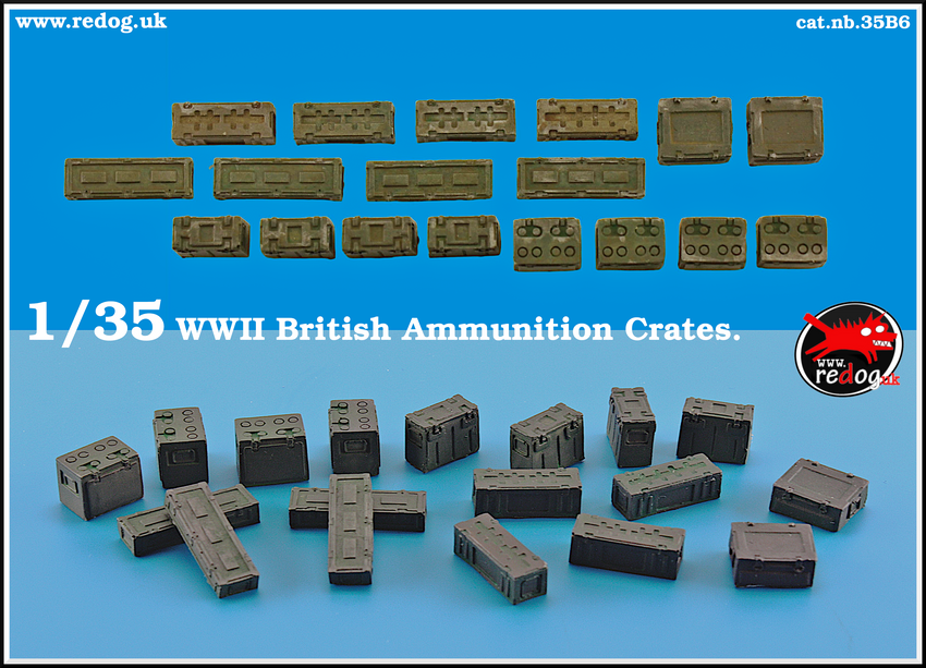 1/35 WWII British army Ammunition Boxes  /35B6