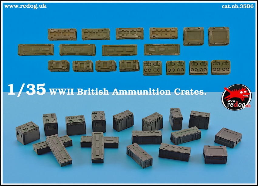 1:35 Redog - WWII British army Ammunition Boxes  /35B6