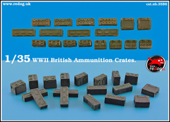 1:35 Redog - WWII British army Ammunition Boxes  /35B6