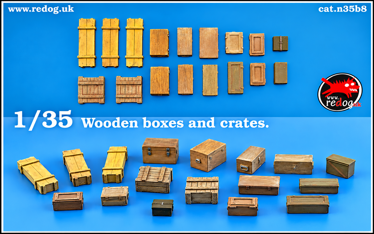 1:35 Redog - Various boxes and crates set. /35B8