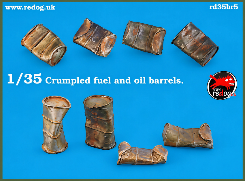 1:35 Redog -  Damaged Oil barrels - Scale Models  / Diorama Accessories 35BR5