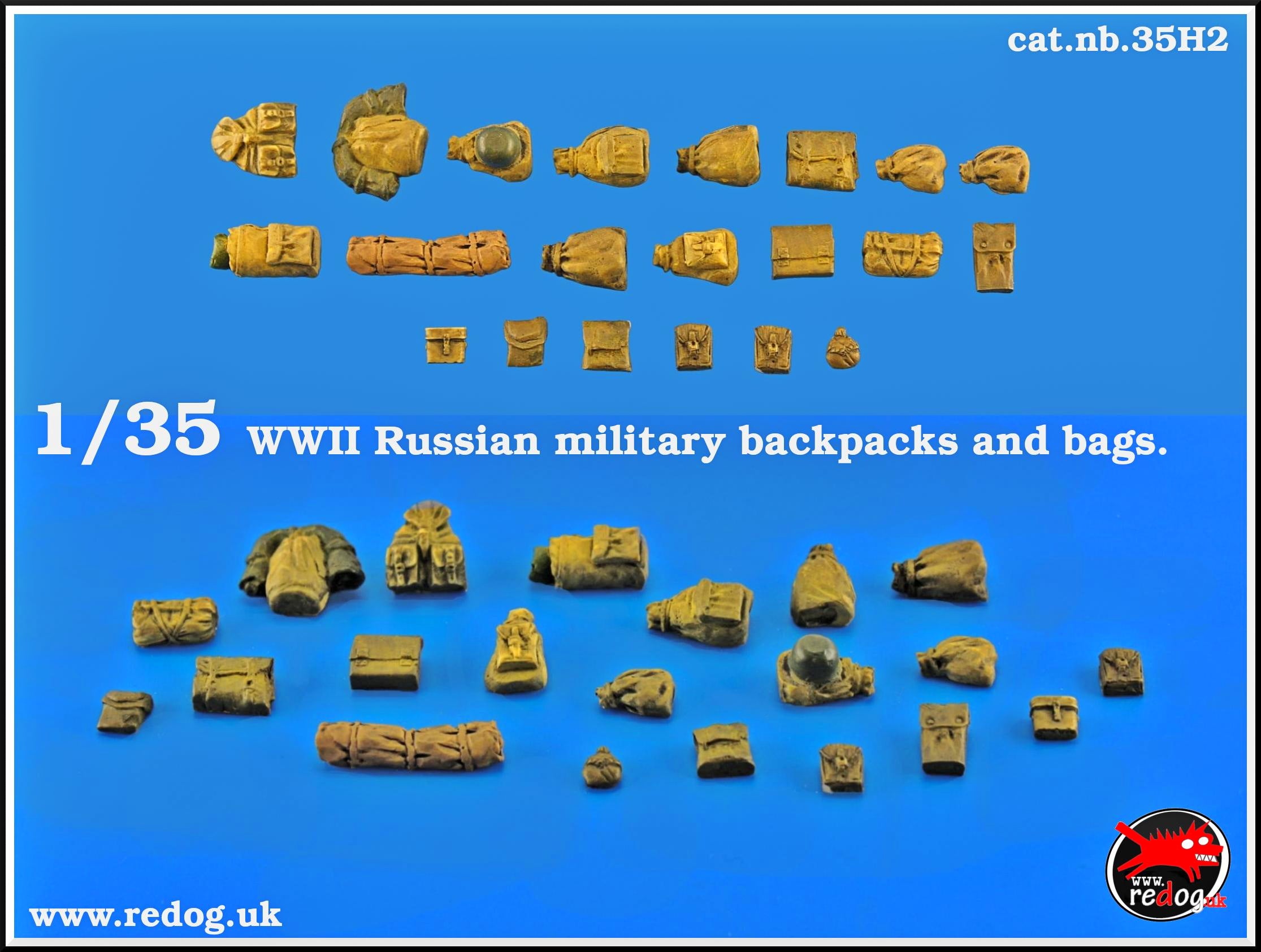 1/35  WWII Red Army military bags / diorama accessories /35H2