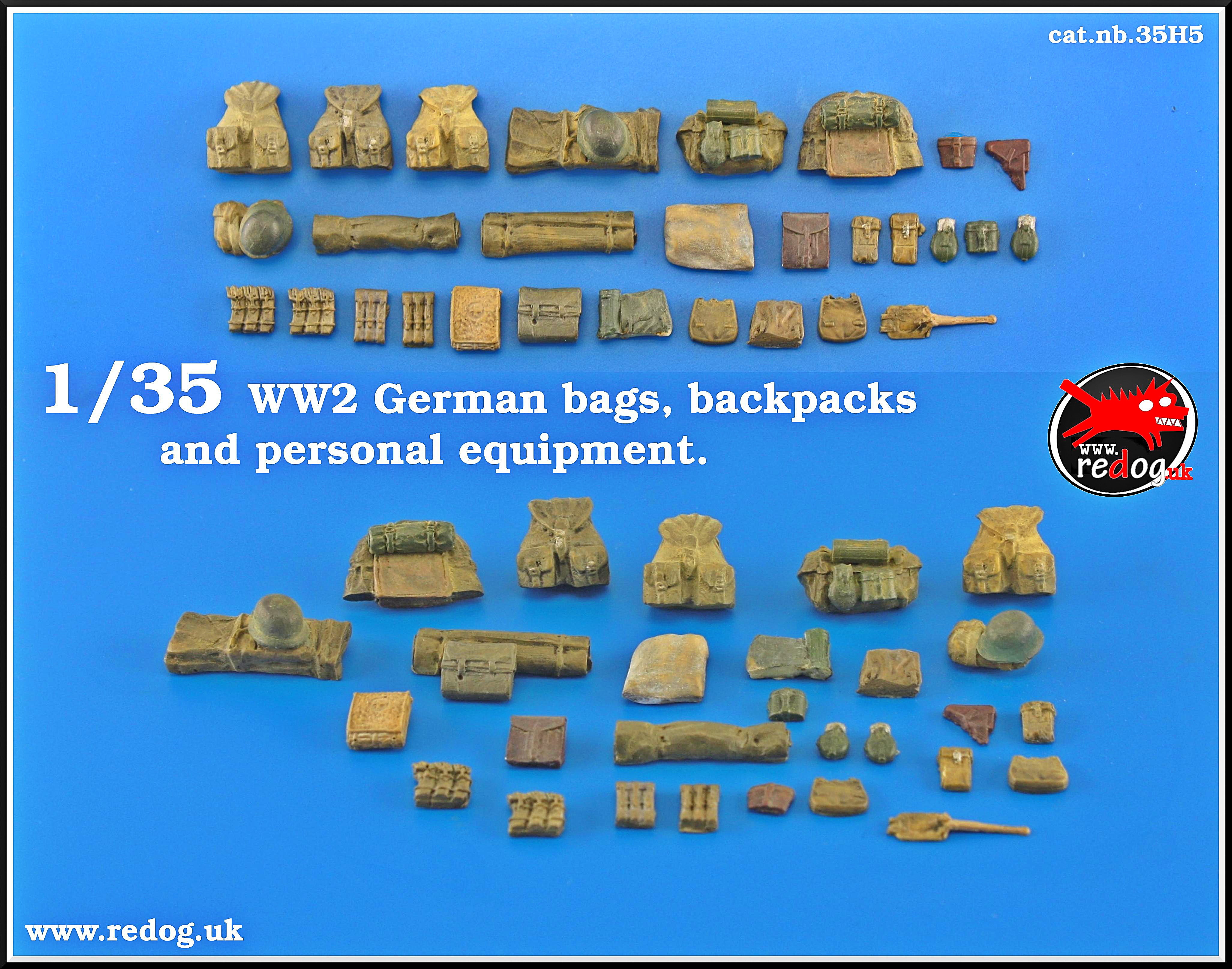 1:35 WWII German military bags / diorama accessorises /35H5