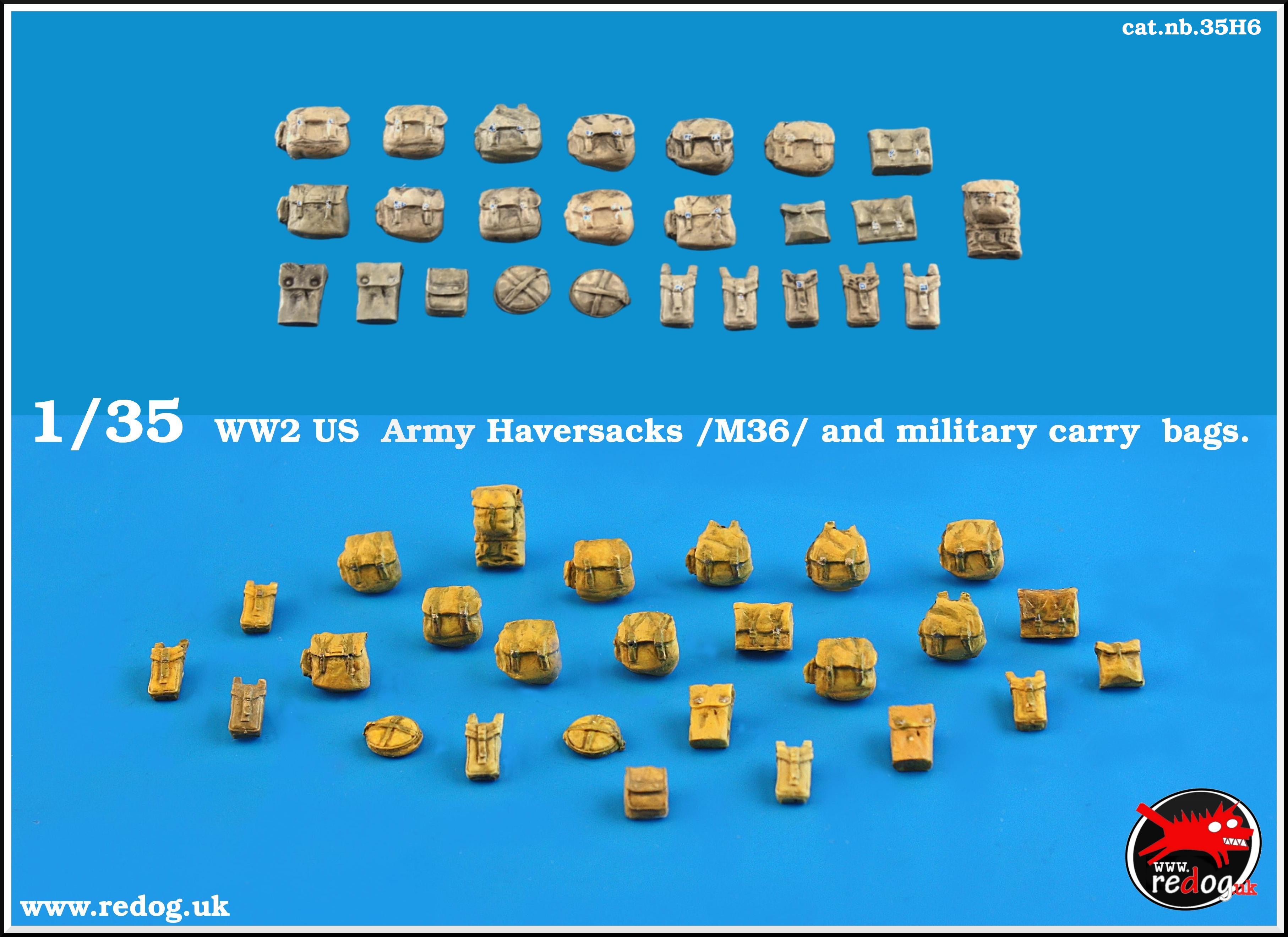 1/35 WWII US Army haversacks and bags /35H6